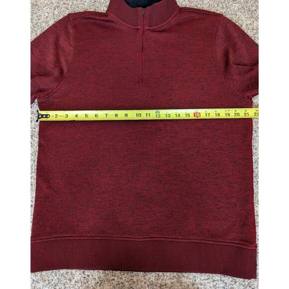 Under Armour Men's 1/4 Zip Pullover Sweatshirt Polyester Red Size L Storm Loose - Picture 7 of 8